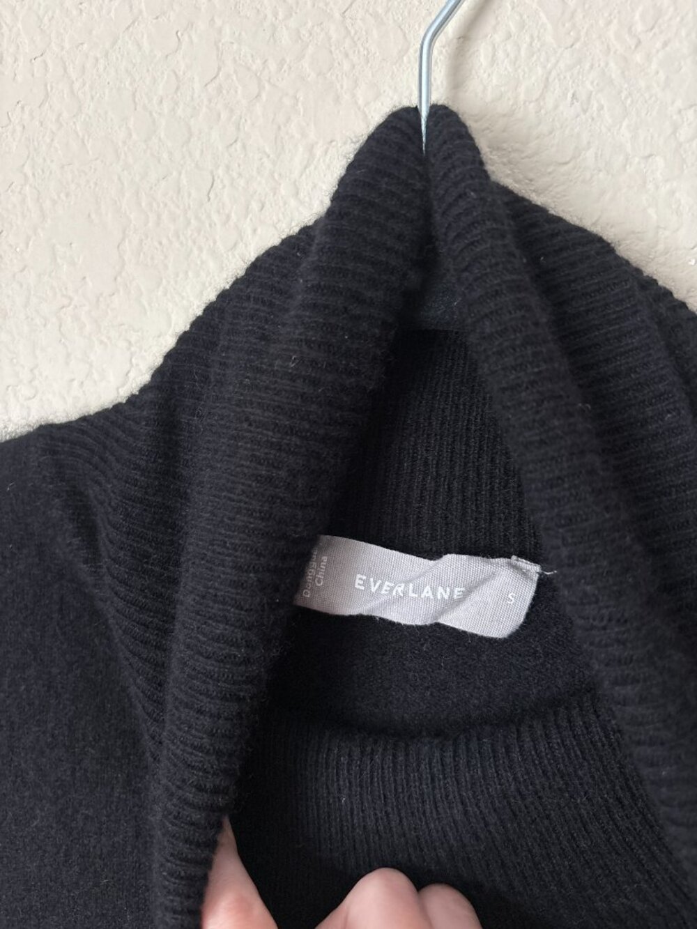 Everlane Cashmere Essential Black Turtleneck Mini Sweater Dress - Picture 3 of 10